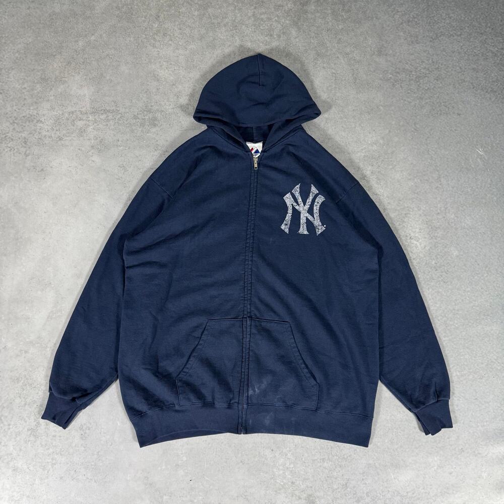 Majestic New York Yankees Zip Hoodie Navy - Size: L